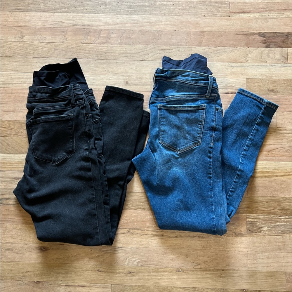 2 pairs of Old Navy Rockstar Maternity Jeans size 6